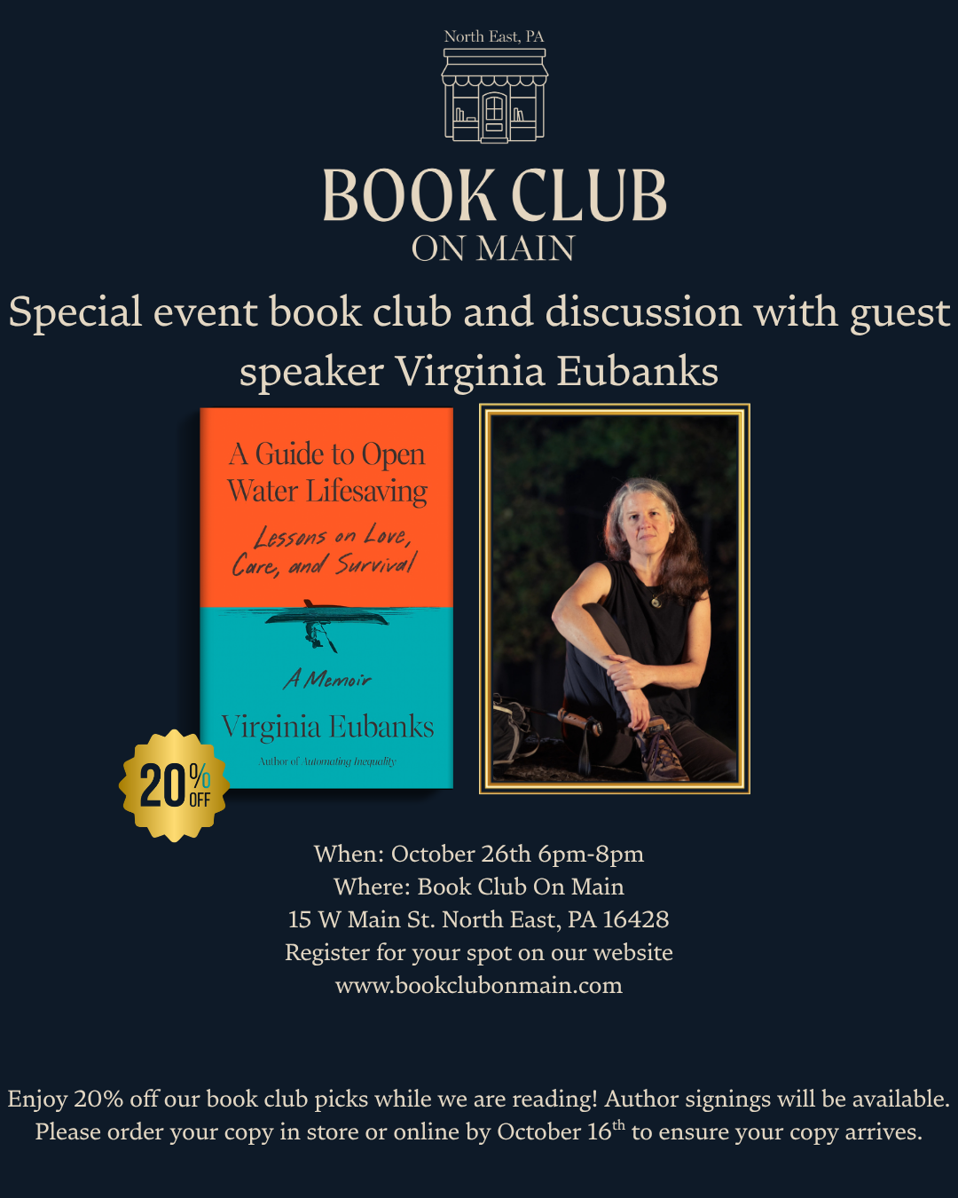 Special Event Book Club With Author Virgina Eubanks