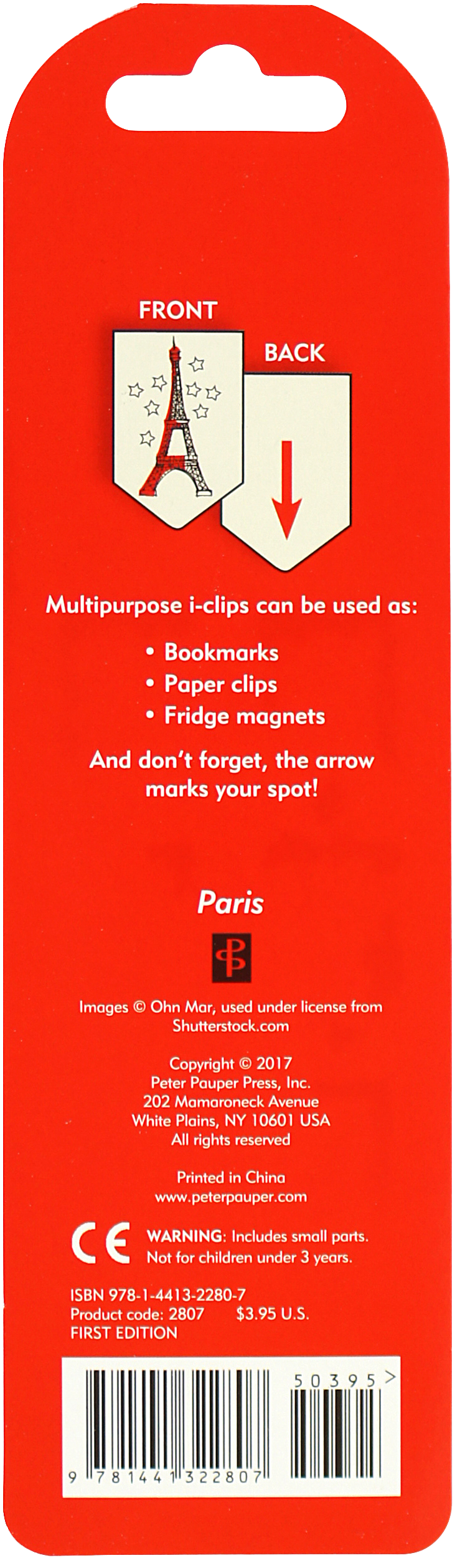 Peter Pauper Press - Paris i-Clips Magnetic Page Markers