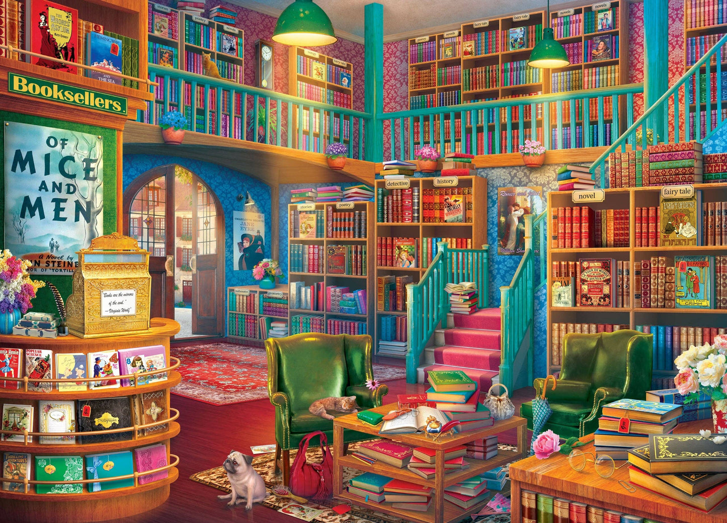 Peter Pauper Press - The Wonderful Bookshop 500 Piece Jigsaw Puzzle