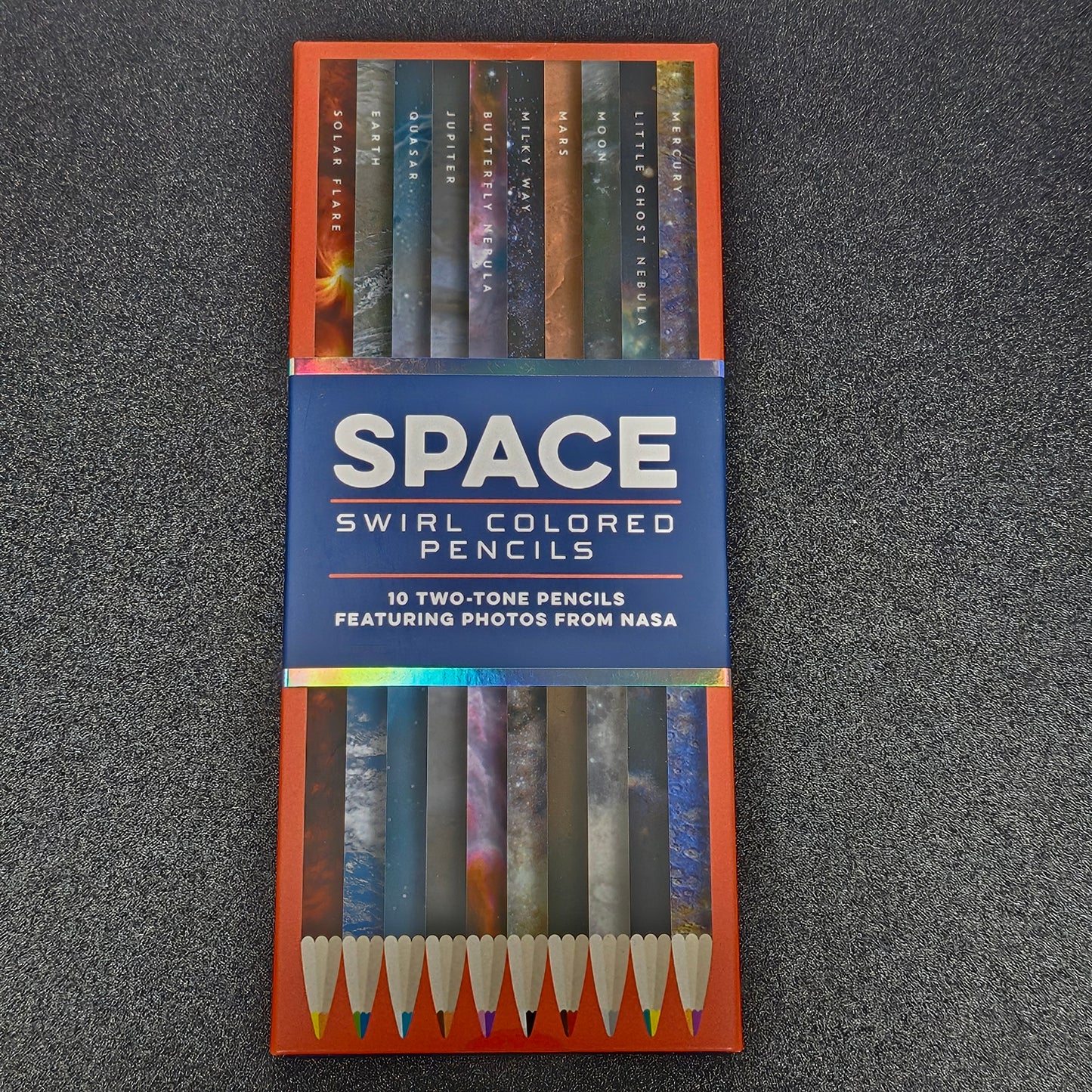 Space Swirl Colored Pencils: 10 Two-Tone Pencils Featuring Photos from NASA