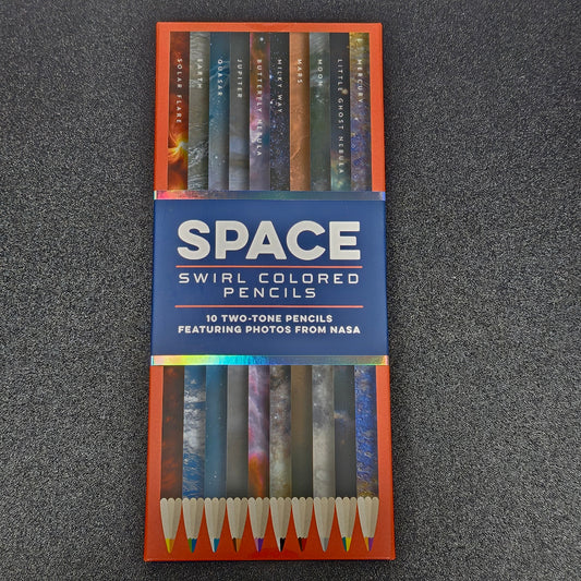 Space Swirl Colored Pencils: 10 Two-Tone Pencils Featuring Photos from NASA