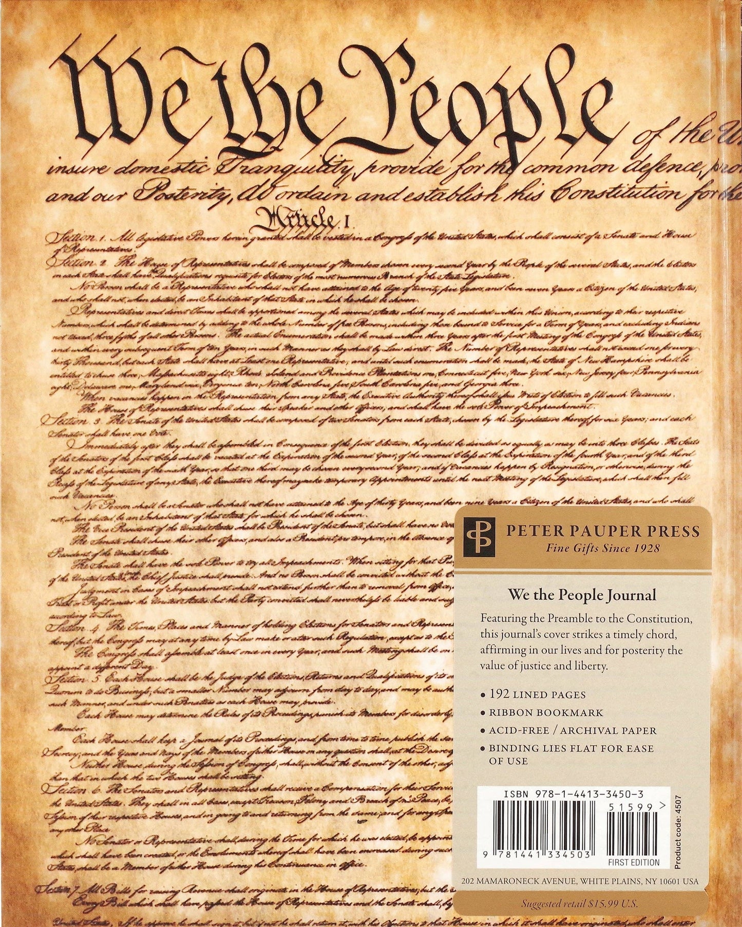 Peter Pauper Press - We the People Journal