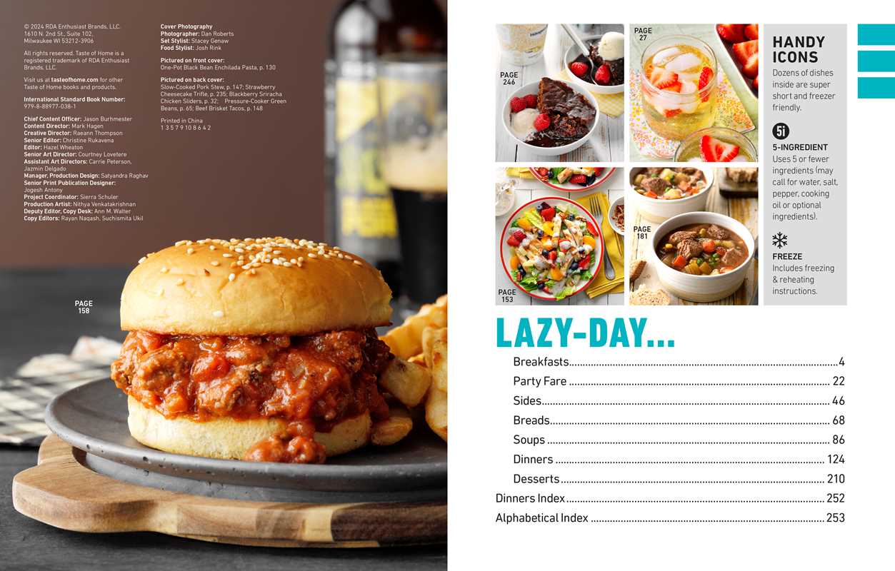 Taste of Home Lazy-Day Dinners, Desserts & More