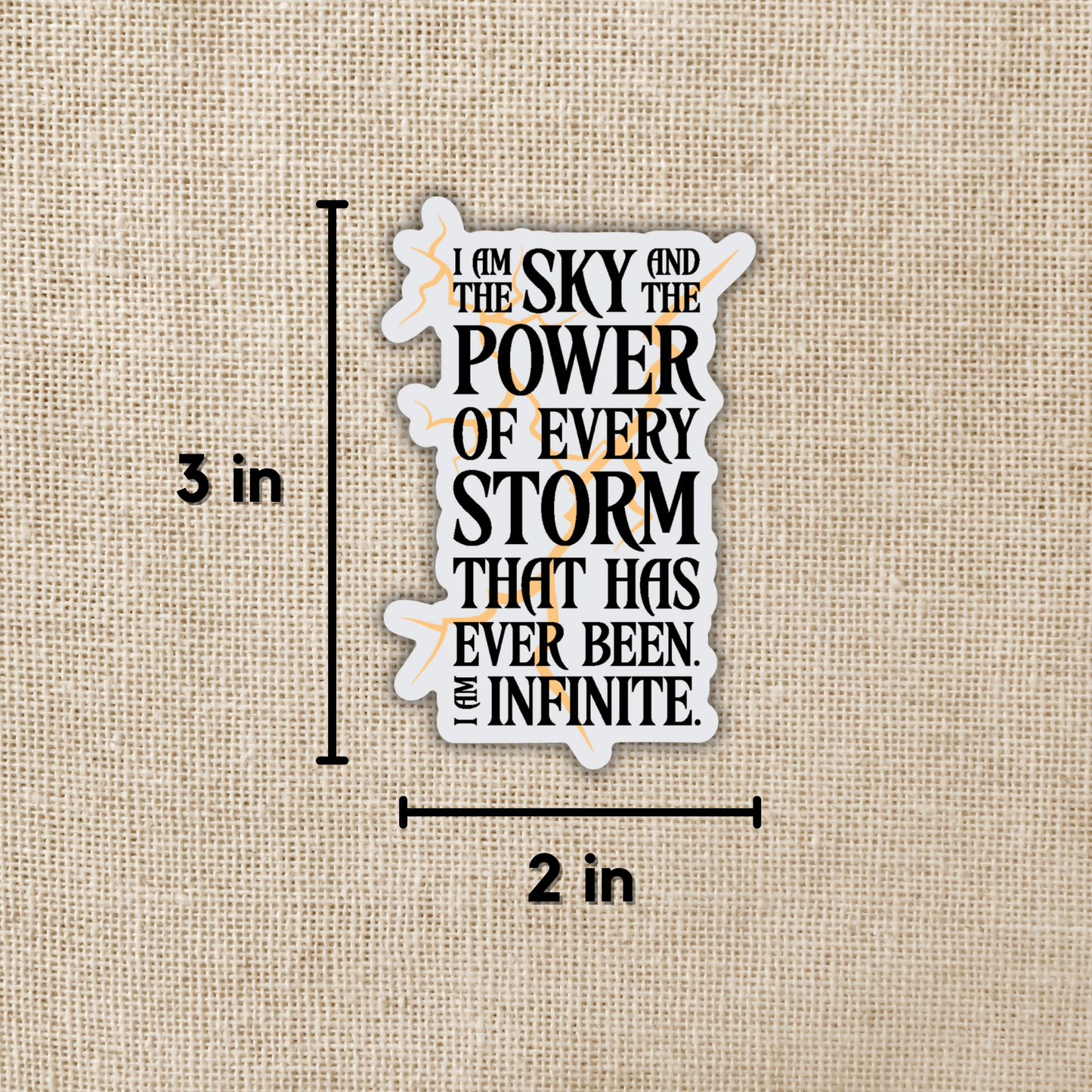 I Am Infinite Quote Sticker | Fourth Wing