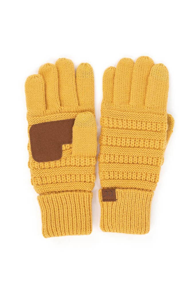 Hana - C.C Knitted Touch Screen Compatible Gloves: Winter Mint