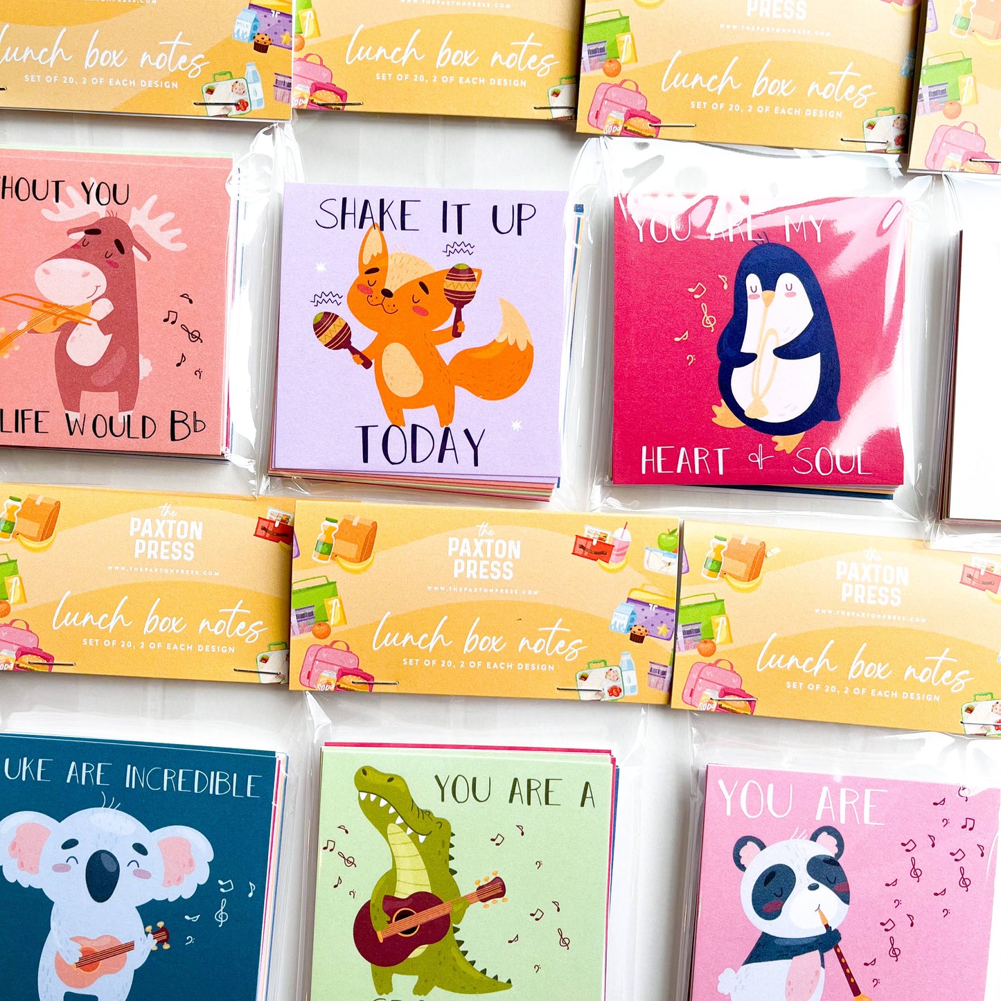 The Paxton Press - Lunch Box Notes - Musical Animals