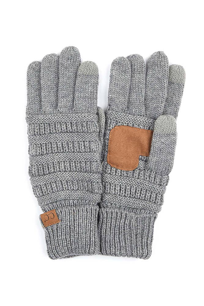Hana - C.C Knitted Touch Screen Compatible Gloves: Winter Mint