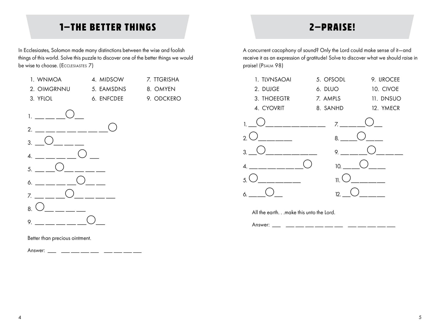 Bible Word Scrambles : More Than 200 Puzzles!