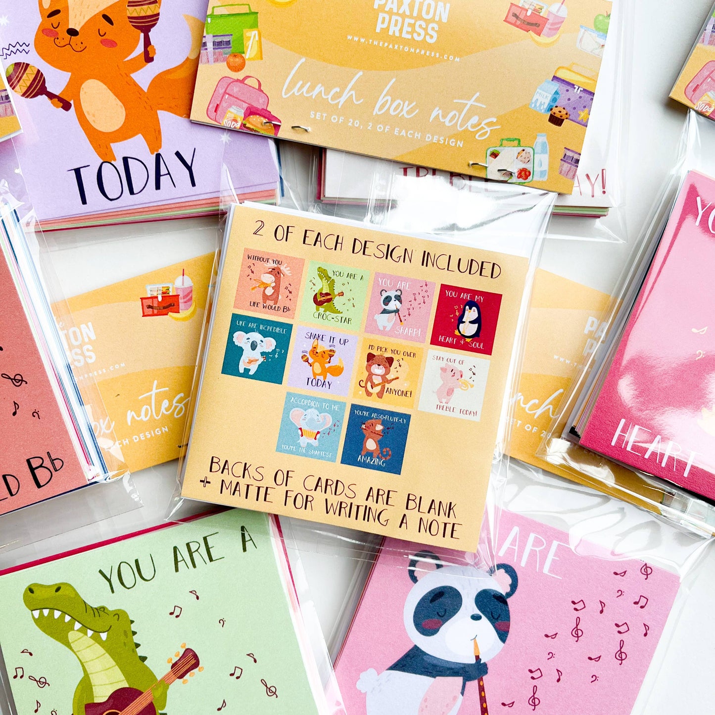 The Paxton Press - Lunch Box Notes - Musical Animals