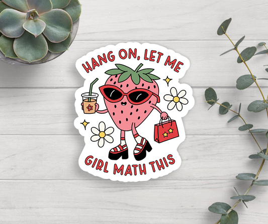 Expression Design Co - Girl Math Strawberry Vinyl Sticker