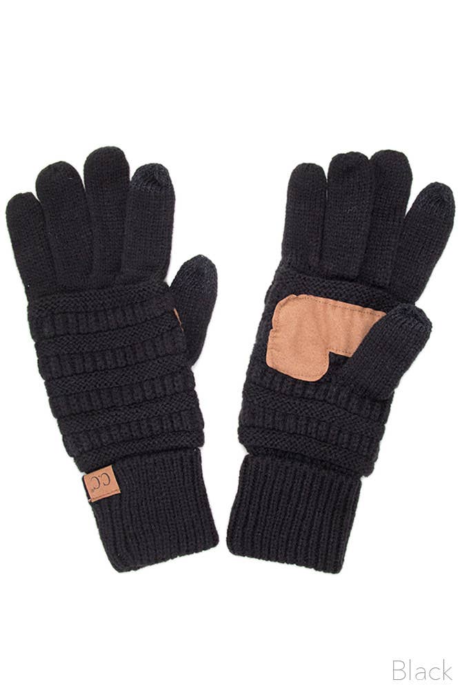 Hana - C.C Knitted Touch Screen Compatible Gloves: Winter Mint