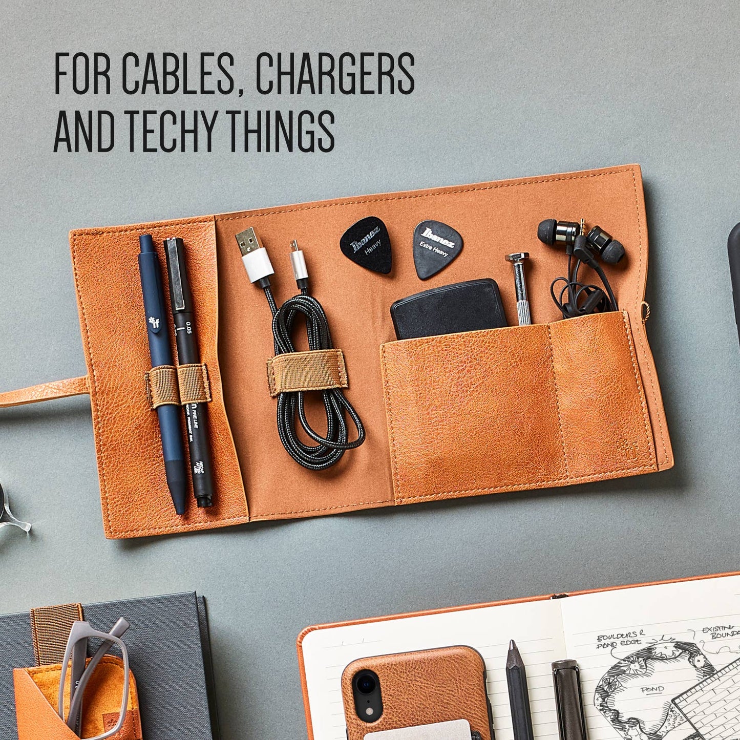 if USA - Bookaroo Travel Tech Tidy: Black