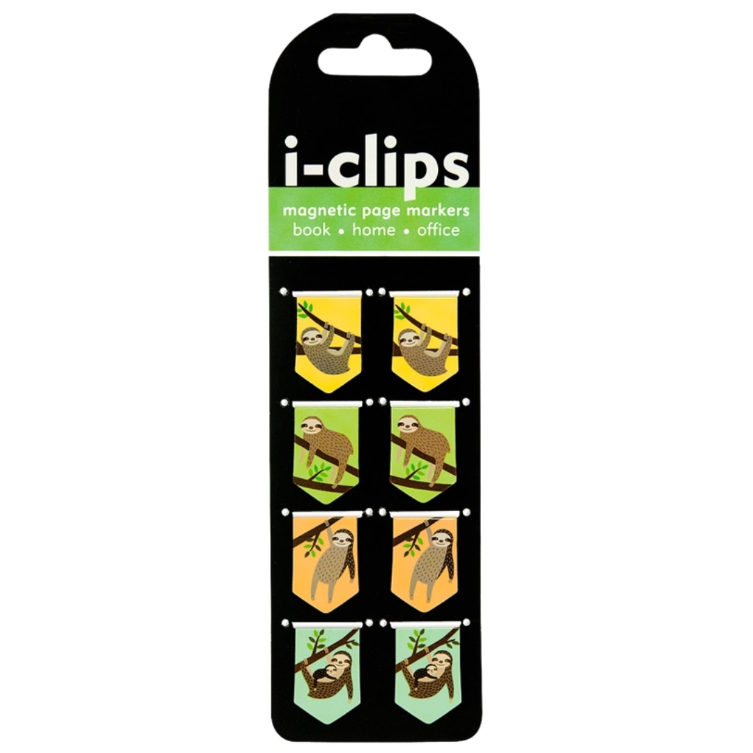Peter Pauper Press - Sloths i-Clips Magnetic Page Markers