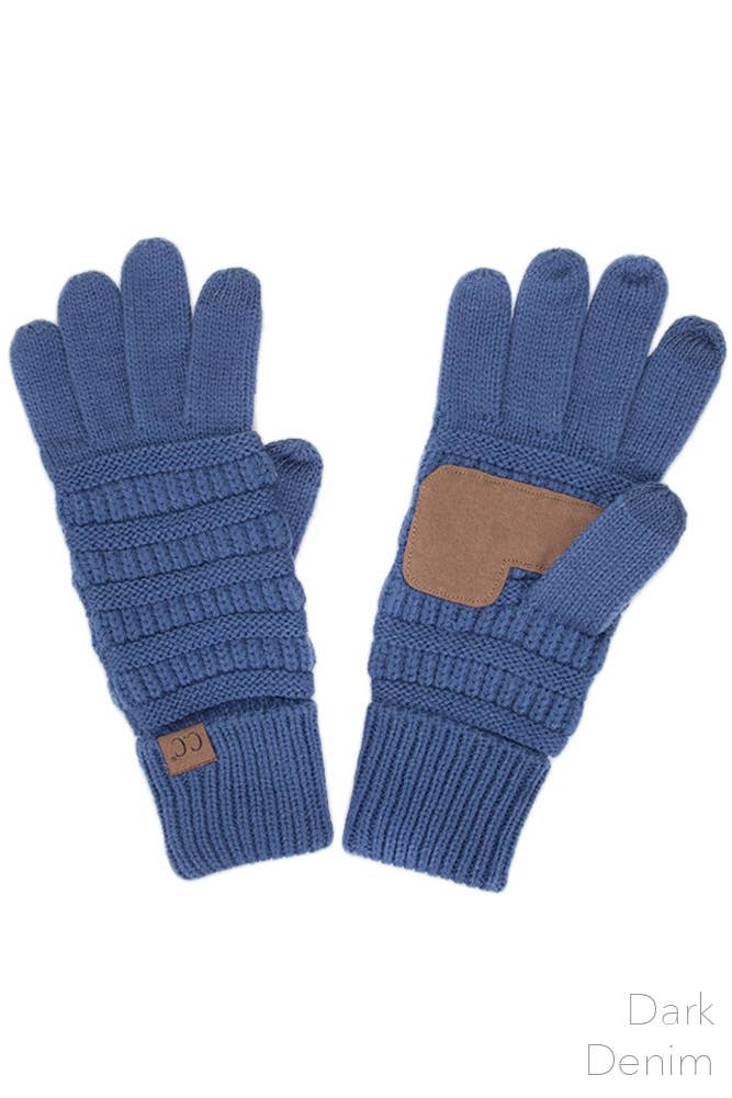 Hana - C.C Knitted Touch Screen Compatible Gloves: Winter Mint