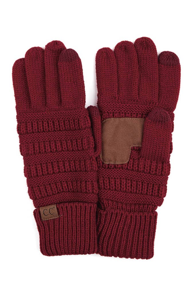 Hana - C.C Knitted Touch Screen Compatible Gloves: Dark Melange Gray