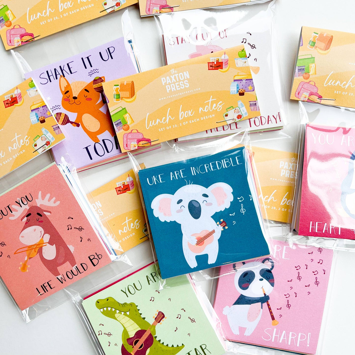 The Paxton Press - Lunch Box Notes - Musical Animals