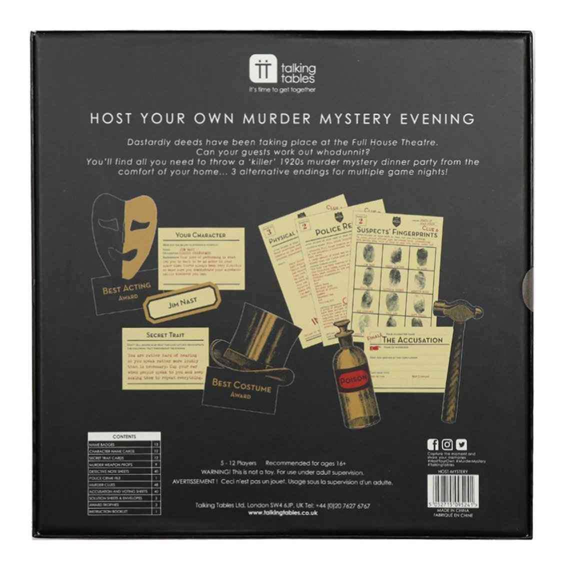 Host Your Own Murder Mystery - Reusable Game Kit