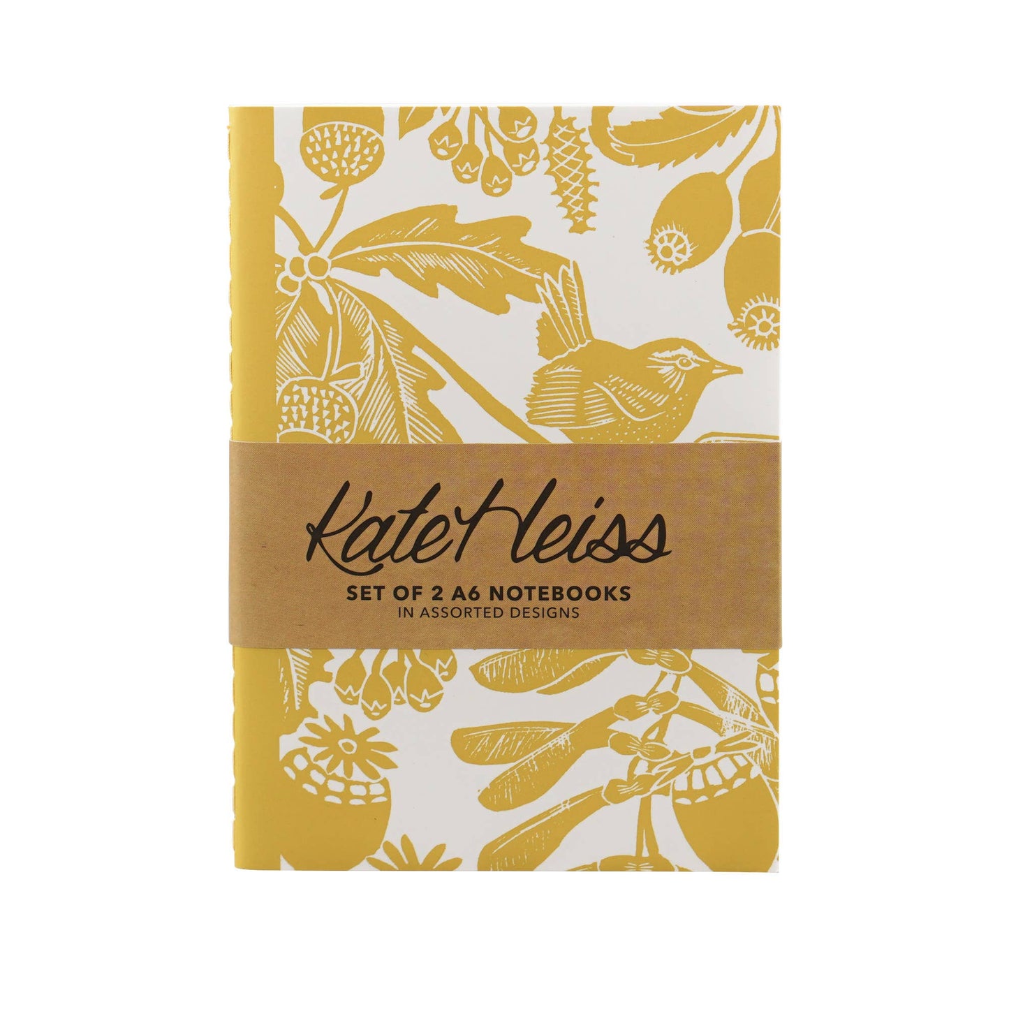 A6 Notebooks Set of 2 - Kate Heiss (Powder Blue/Mustard)