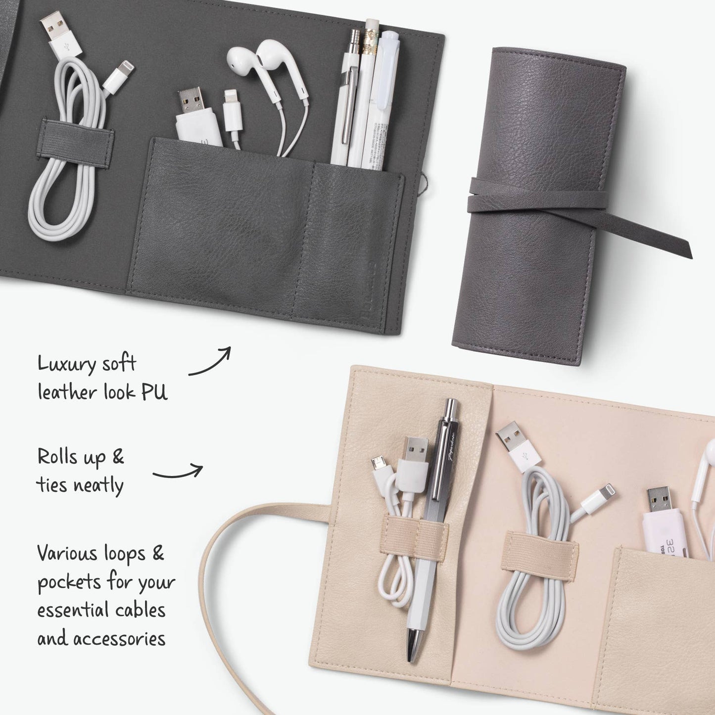 if USA - Bookaroo Travel Tech Tidy: Black