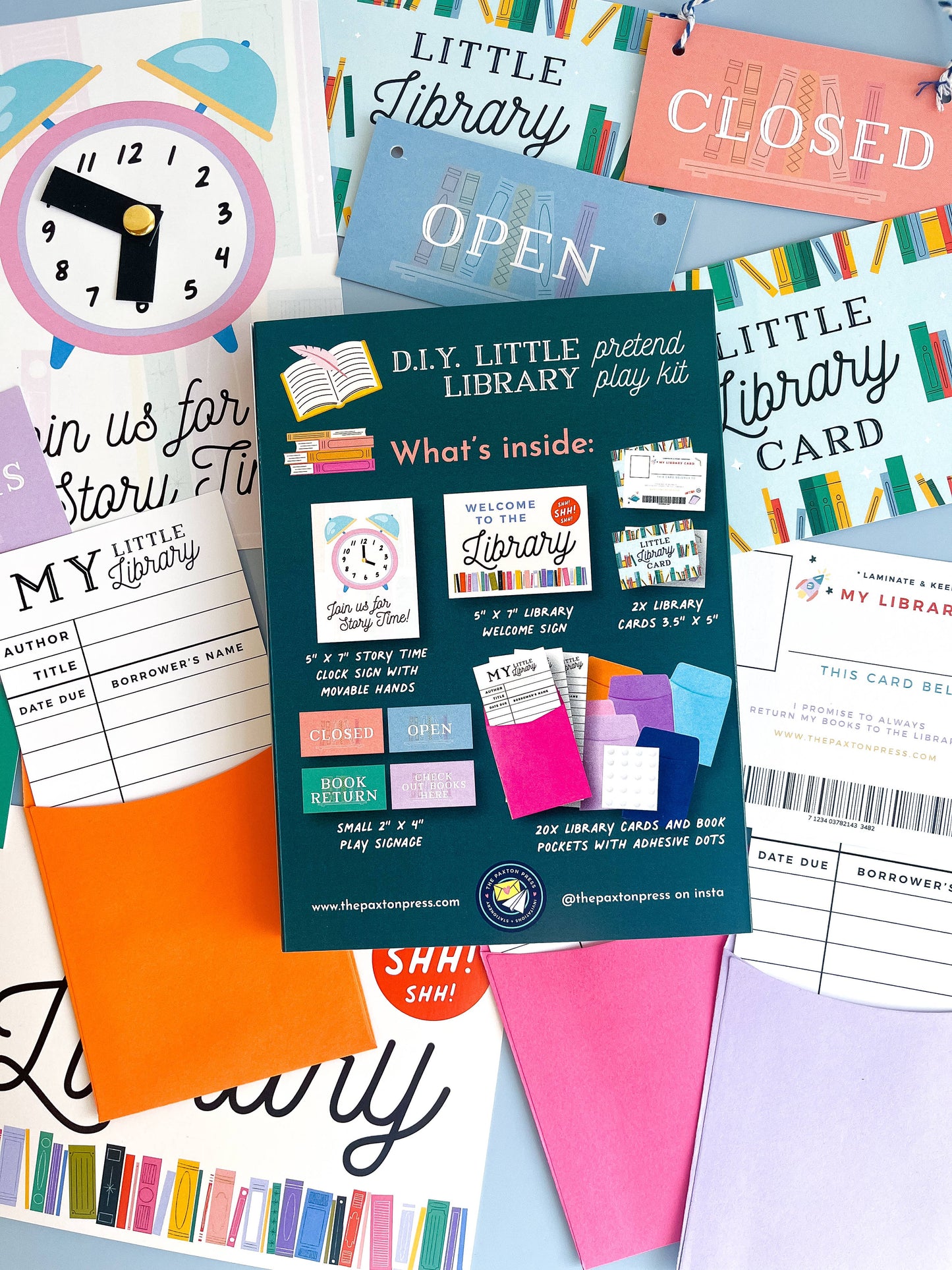 The Paxton Press - D.I.Y. Little Library Pretend Play Kit