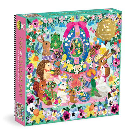 Egg-Cellent Day 500 Piece Foil Family Puzzle - Ingram