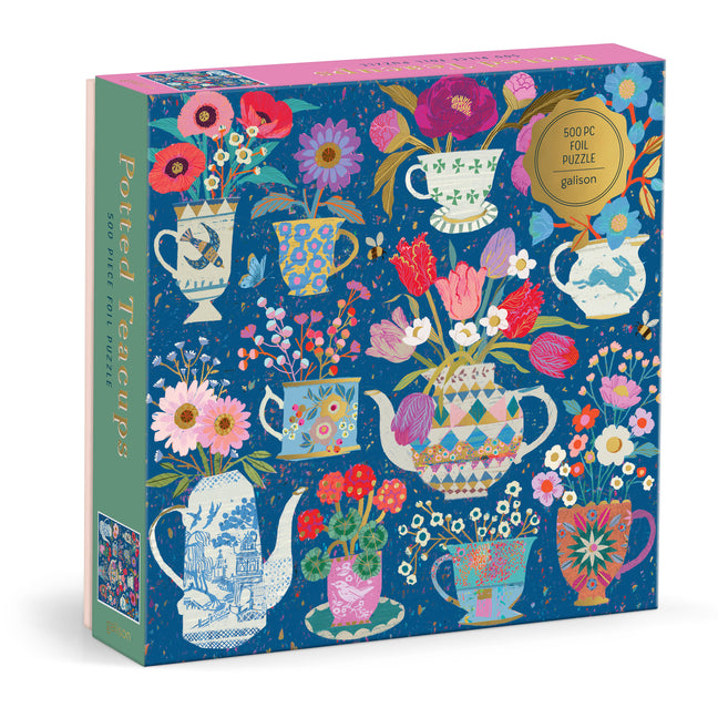 Victoria Ball Potted Teacups 500 Piece Foil Puzzle - Ingram