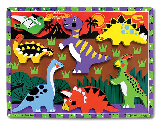 Dinosaurs Chunky Puzzle - 7 Pieces - Ingram