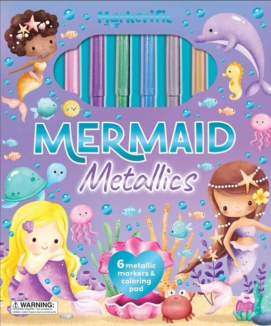 Markerific: Mermaid Metallics: Activity Folder with 6 Markers - Ingram