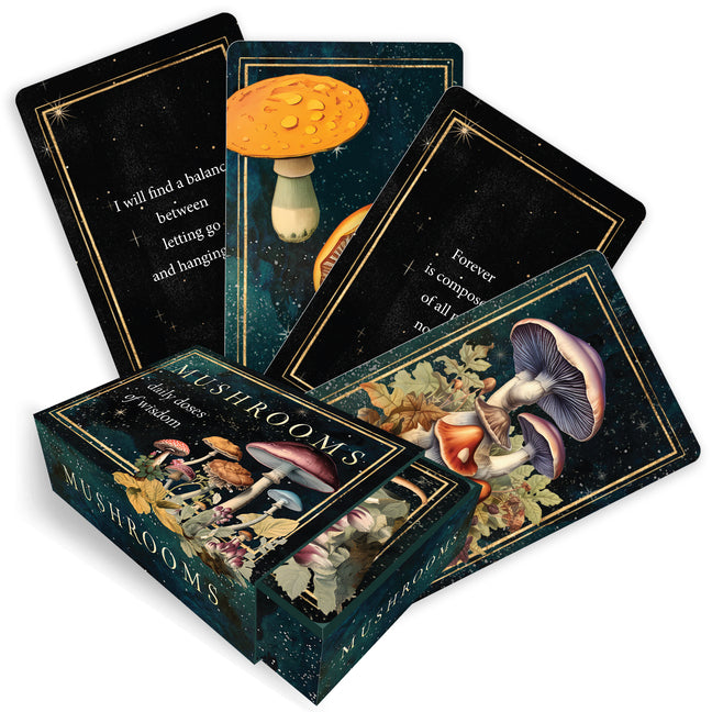 Mushrooms: Daily Doses of Wisdom (36 Gilt-Edged Full-Color Cards) - Ingram