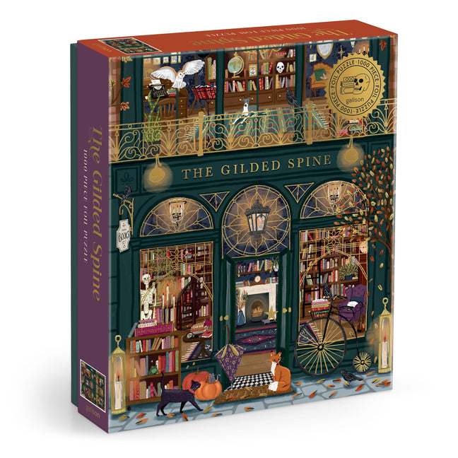The Gilded Spine 1000 Piece Foil Puzzle - Ingram