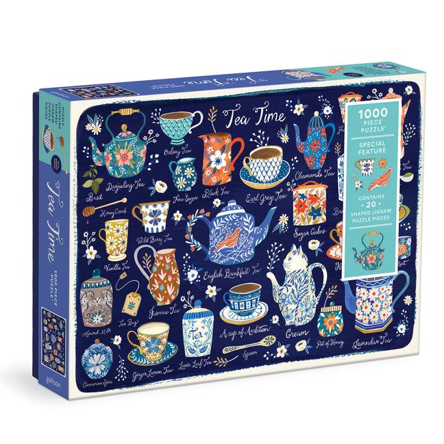 Tea Time 1000 Piece Puzzle with Shaped Pieces - Ingram