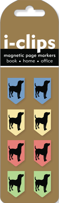 Black Dogs I-Clips Magnetic Page Markers (Set of 8) - Ingram