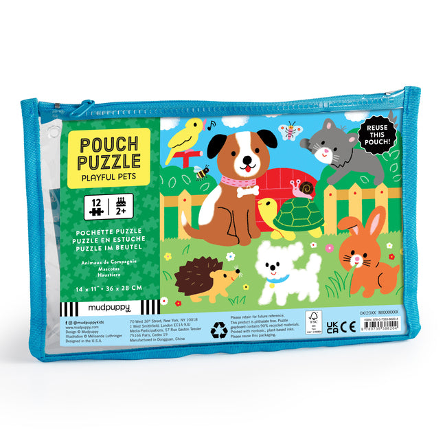 Playful Pets 12 Piece Pouch Puzzle - Ingram