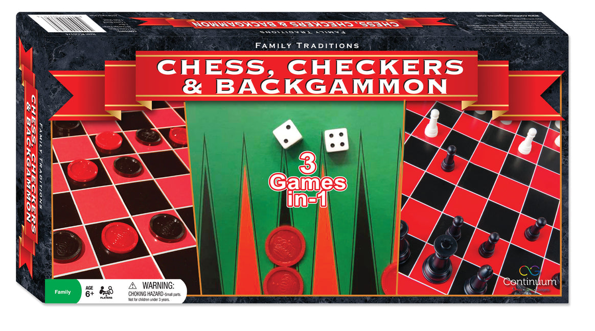 Family Traditions Checkers, Chess and Backgammon - Ingram