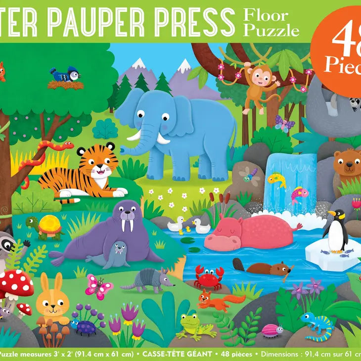 Peter Pauper Press Animal Kingdom Floor Puzzle