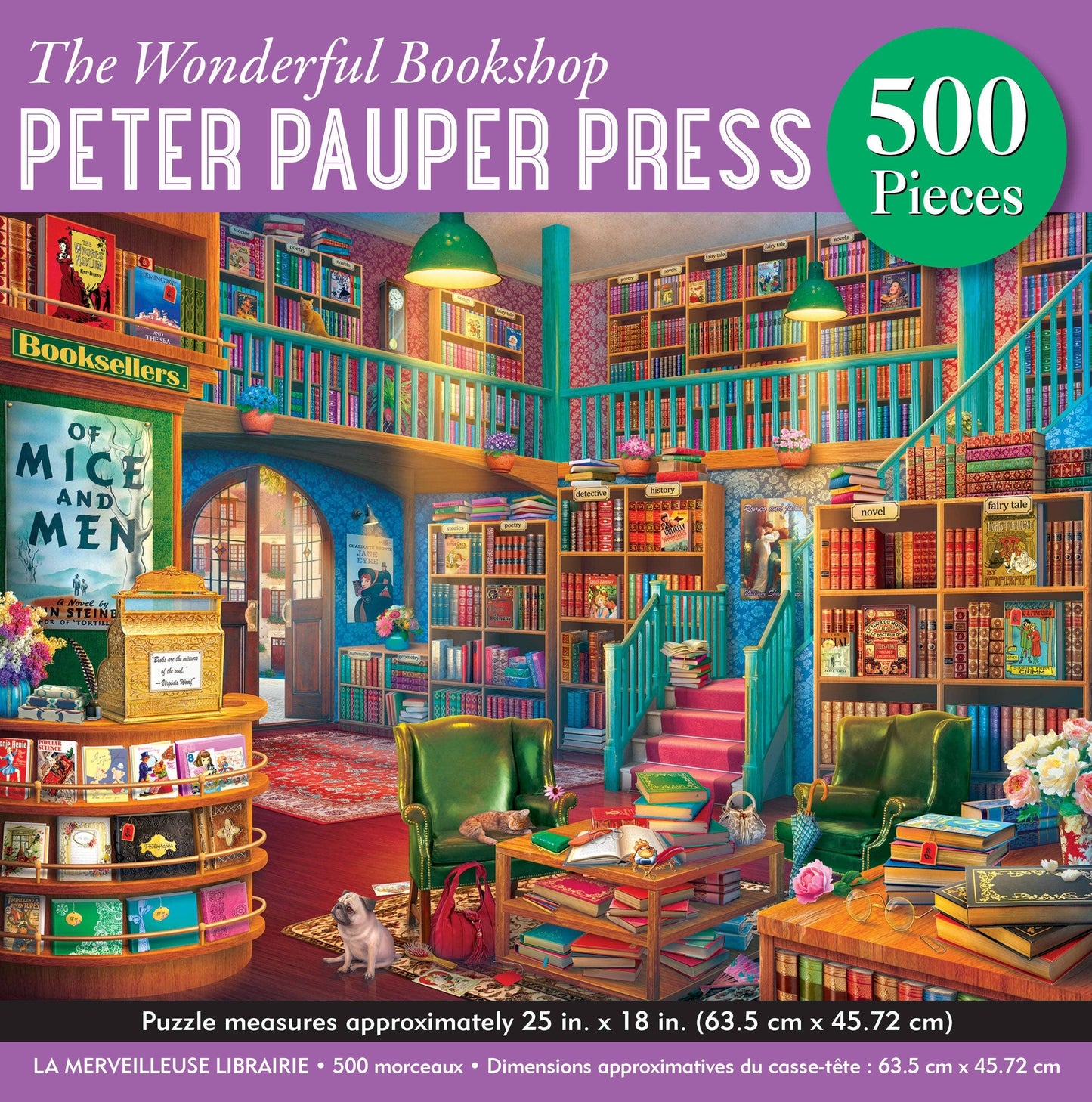 Peter Pauper Press - The Wonderful Bookshop 500 Piece Jigsaw Puzzle