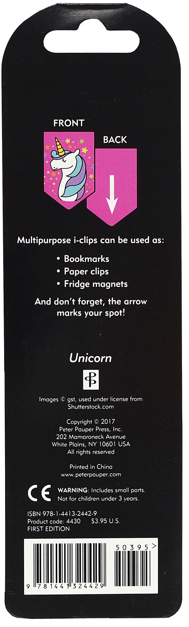 Peter Pauper Press - Unicorns i-clips Magnetic Page Markers
