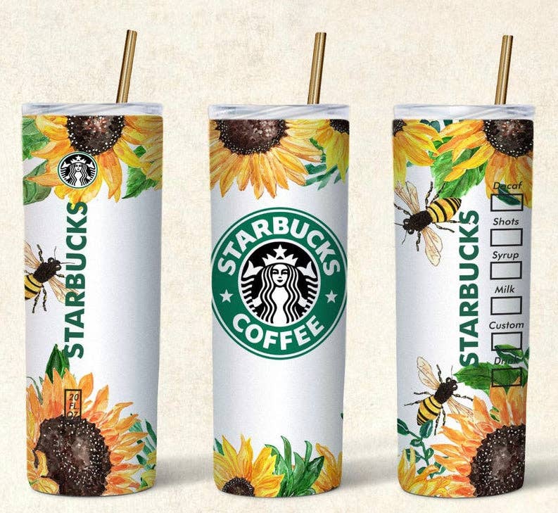 Starbucks Sunflower- Stainless Steel Tumbler: 20oz