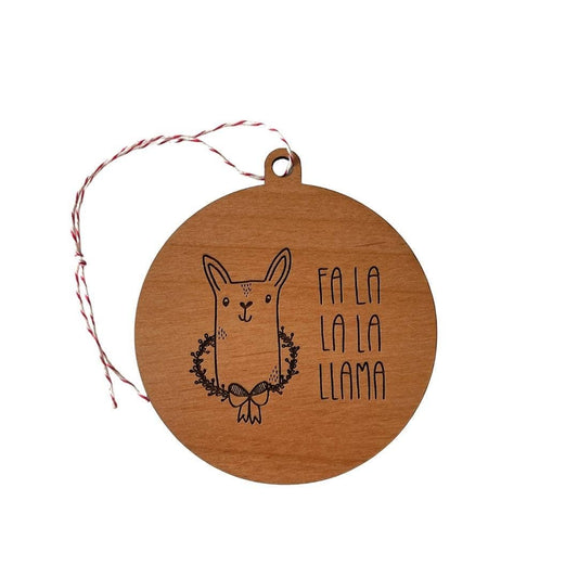 Fa La La La Llama Wooden Ornament SALE