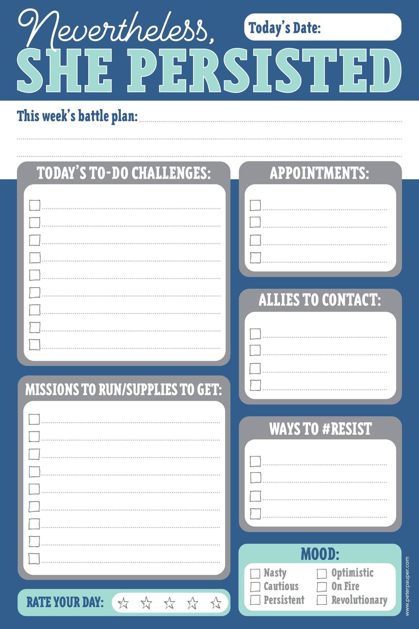 Peter Pauper Press - Nevertheless, She Persisted Note Pad