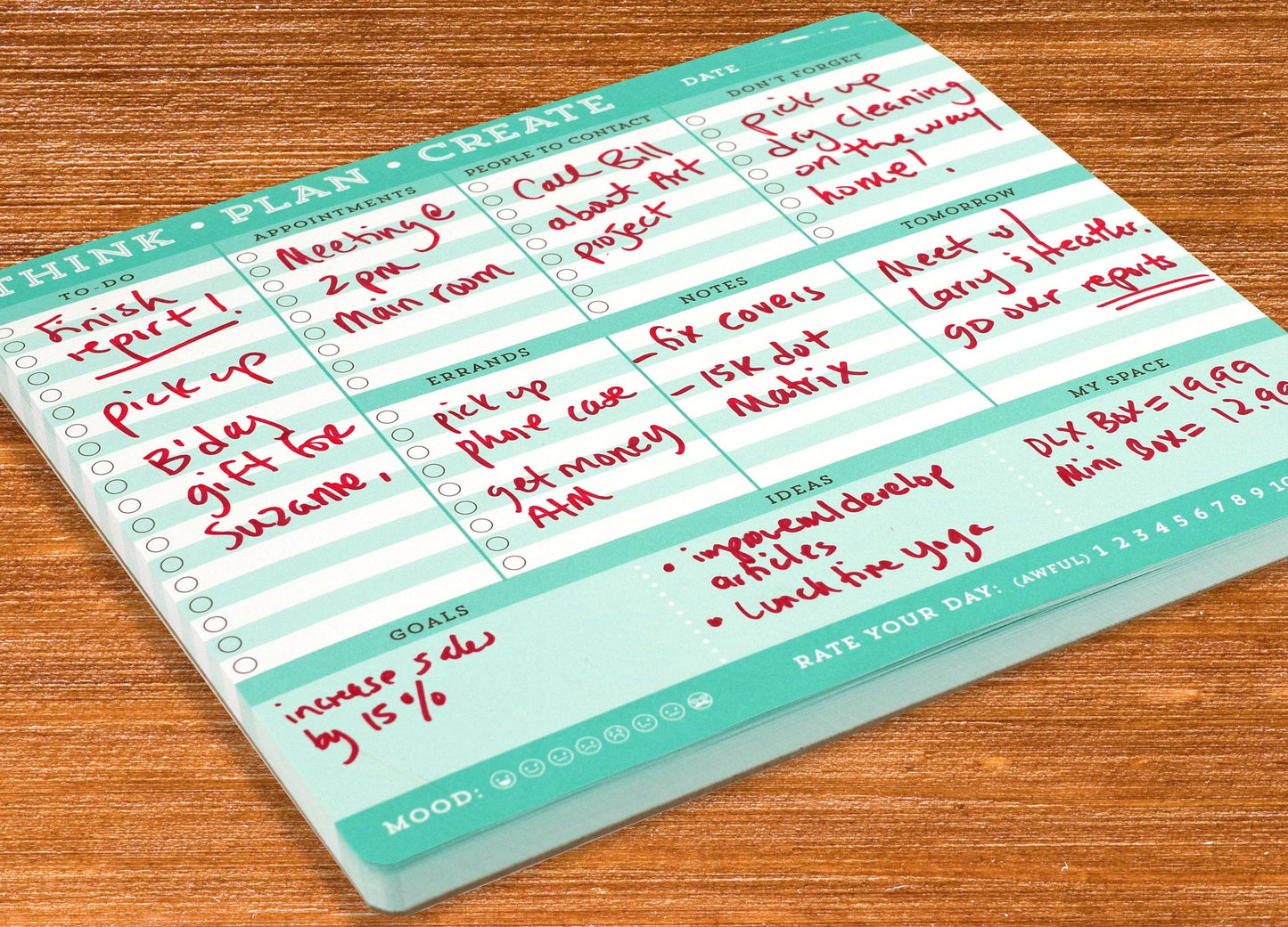 Peter Pauper Press - Think · Plan · Create Notepad - Mousepad (60 sheets)