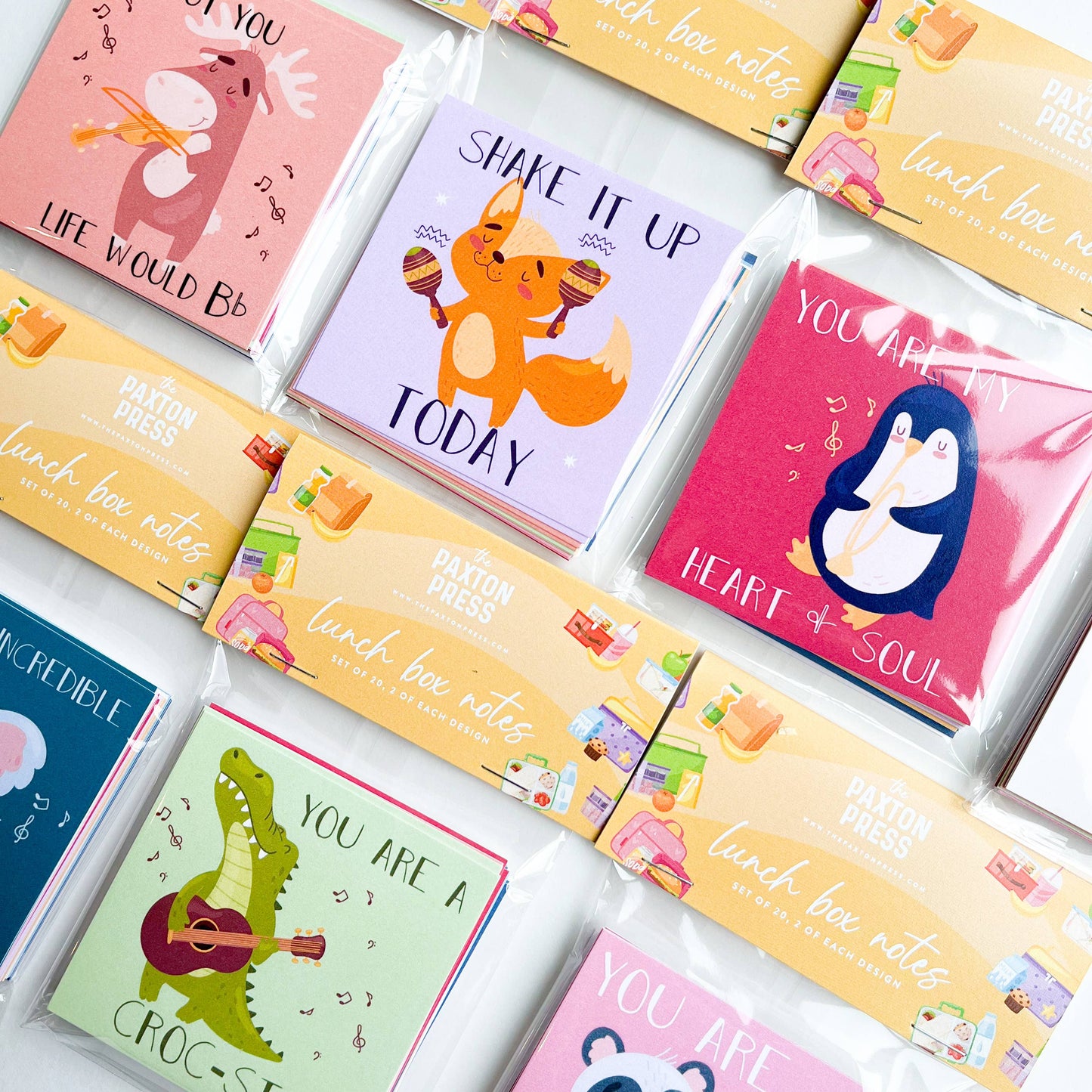 The Paxton Press - Lunch Box Notes - Musical Animals