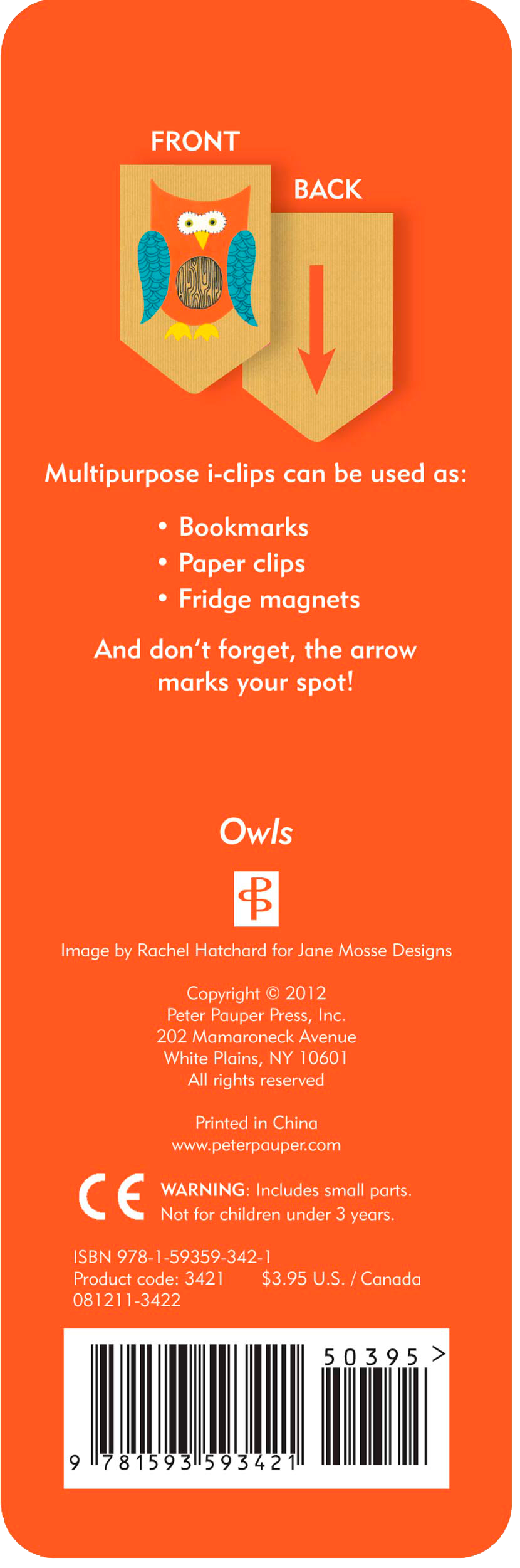 Peter Pauper Press - Owls i-Clip Magnetic Page Markers