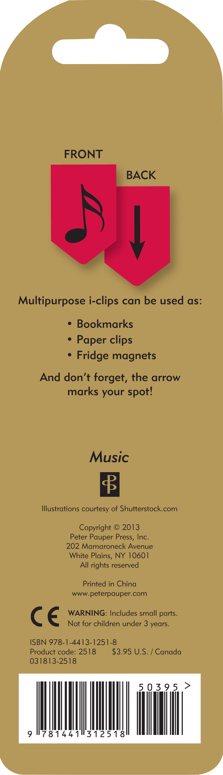 Peter Pauper Press - Music i-clips Magnetic Page Markers