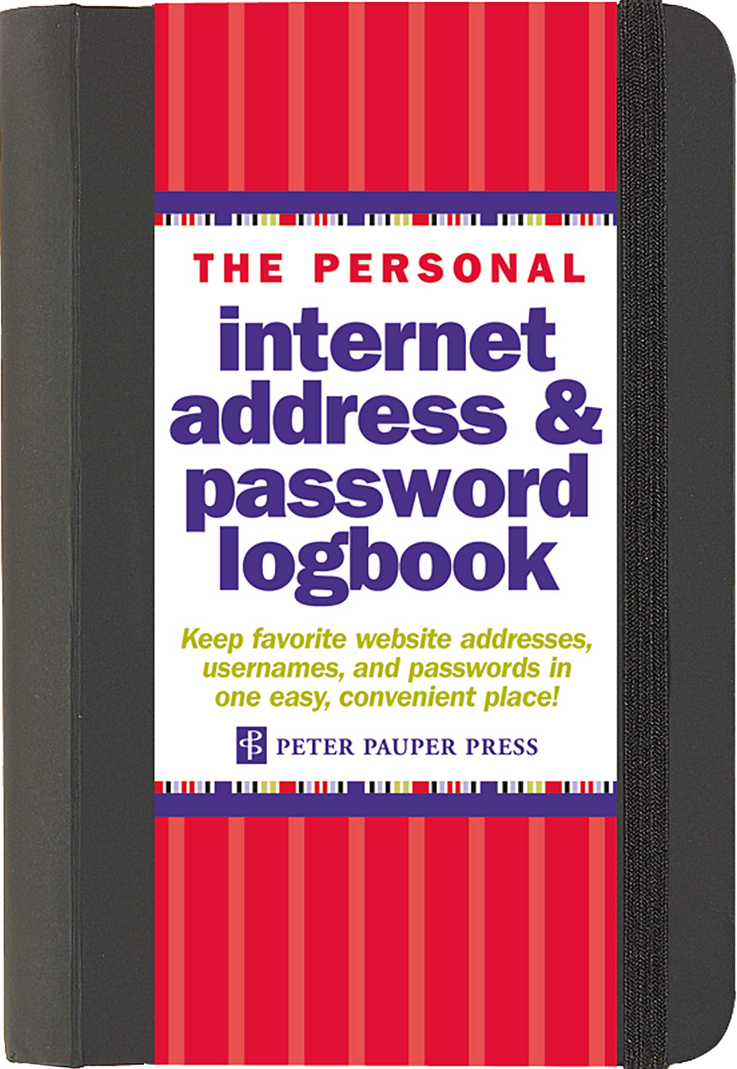 Peter Pauper Press - Black Internet Address & Password Organizer